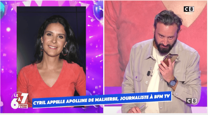 TPMP : "Je vais crever l'abcès, j'en ai ral le cul" Cyril Hanouna s'en prend "violemment" à Apolline de Malherbe la journaliste de BFM TV pour plagiat