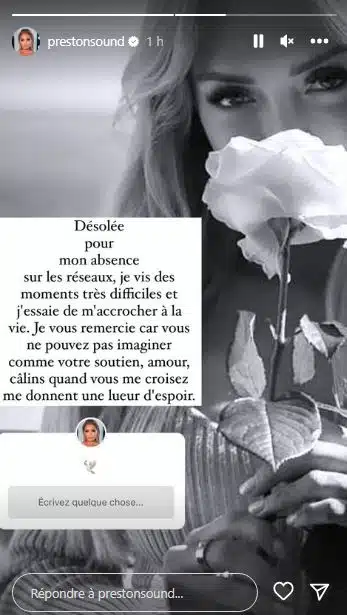 "Je vis des moments très difficiles" : Aurélie Preston donne une nouvelle fois des nouvelles inquiétantes