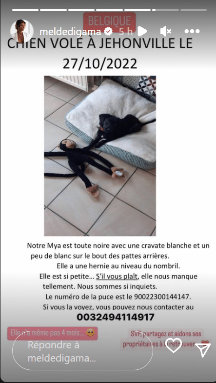 Mélanie Dédigama au bord de la panique, elle vient de "perdre" un être très cher