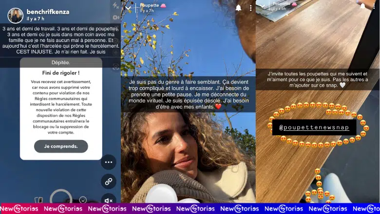 Poupette Kenza sur le point de perdre son compte Snapchat !