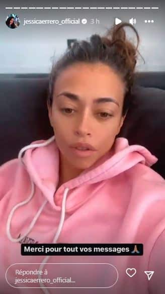 "J'ai fait une colique néphrétique" : Jessica Errero donne des nouvelles depuis un lit d'hôpital