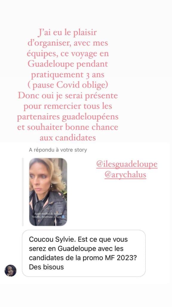 Sylvie Tellier en Guadeloupe.