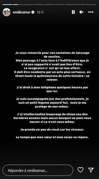 "J'ai perdu ma raison de vivre" : Emilie Amar brise le silence après sa tentative de suicide