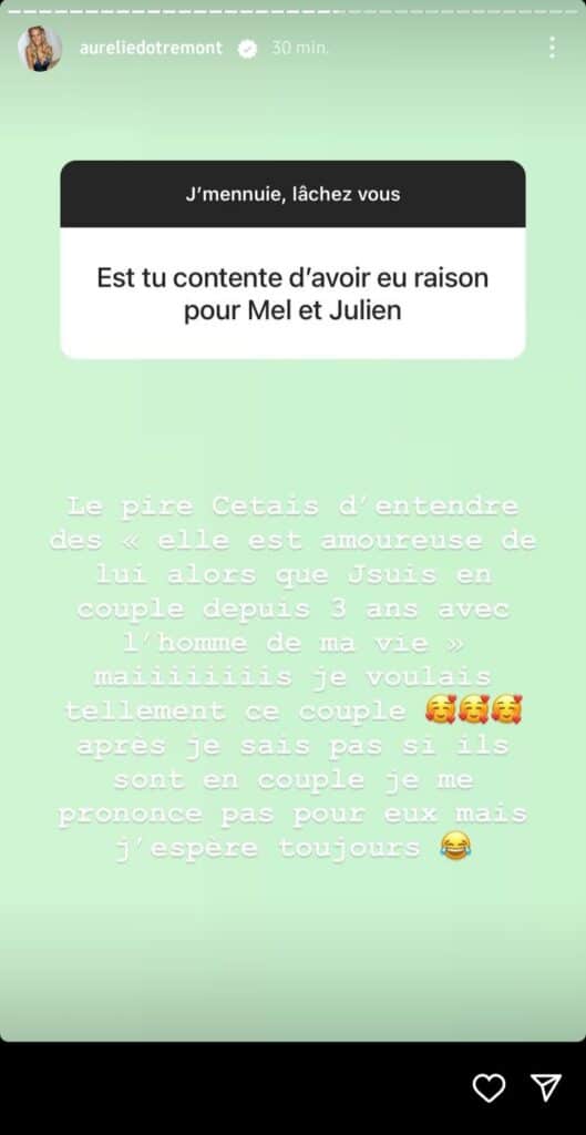 Aurélie Dotremont : Elle confirme l’idylle entre Julien Bert et Mélanie Dedigama