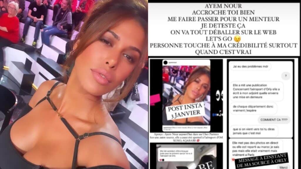 Aqababe menace de "tout déballer"sur Ayem Nour. Violent clash sur les réseaux sociaux