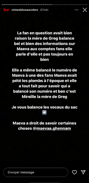Maeva Ghennam : La mère de Greg Yega divulgue des informations compromettantes