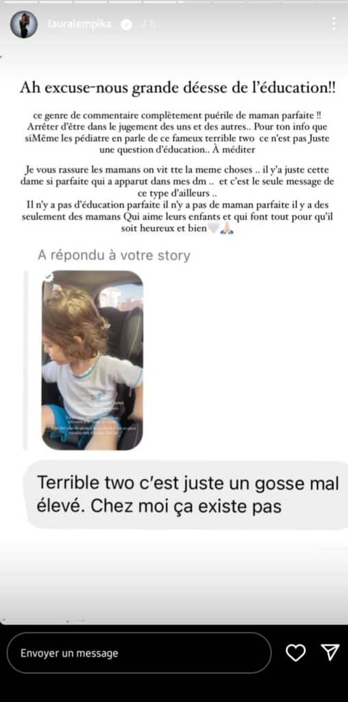 Laura Lempika : Un internaute traite son fil Zlatan de "mal élevé", elle réplique et c'est violent