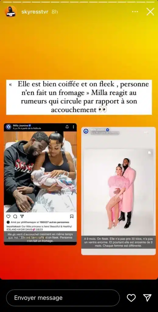 "Chaque femme est différente" : Milla Jasmine tacle ceux qui l'accusent de mentir sur sa grossesse