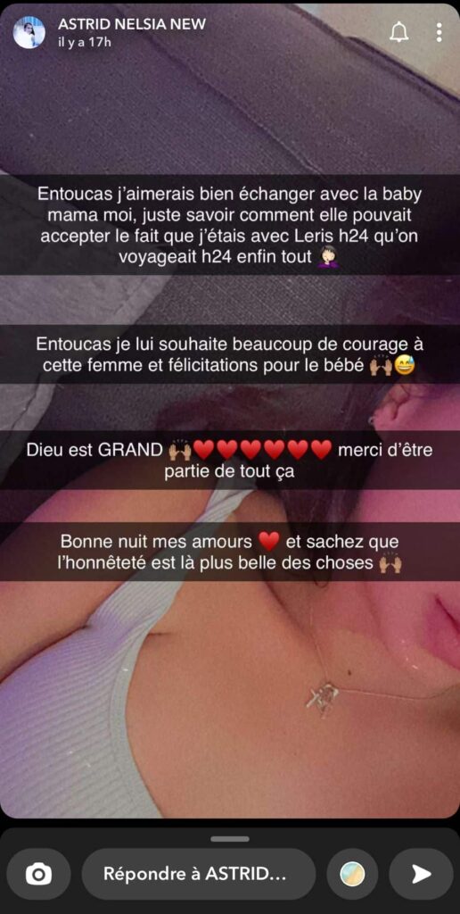Astrid Nelsia choquée : Elle apprend que son ex-fiancé Leris a fait un enfant dans son dos