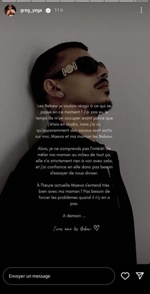 Greg Yega : Le candidat réagit aux audios de Maeva Ghennam et sa mère