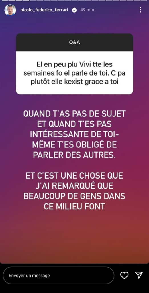 Nicolo (Les Apprentis Aventuriers) allume sévèrement son ex Victoria Mehault