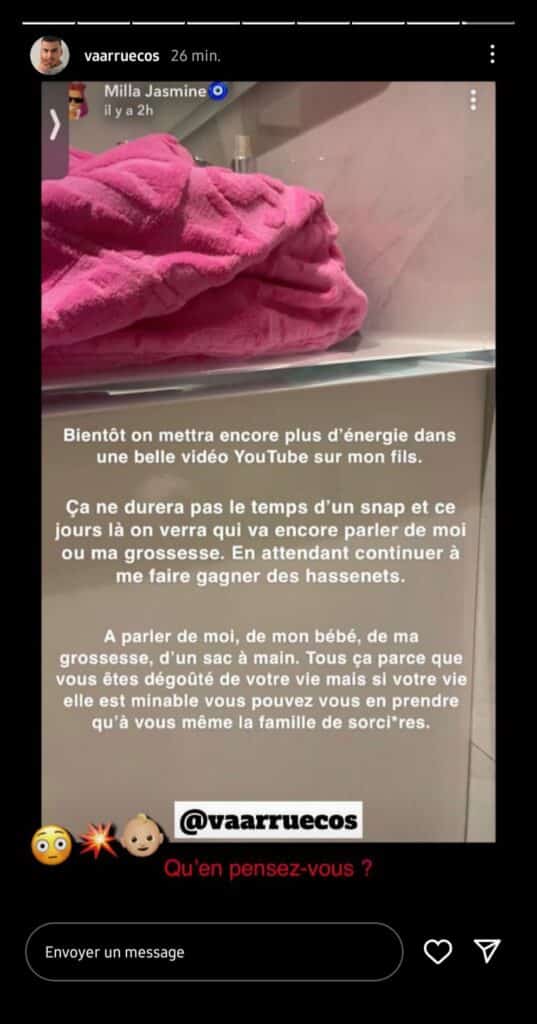 Milla Jasmine : Elle prépare une vidéo YouTube en rapport avec sa grossesse