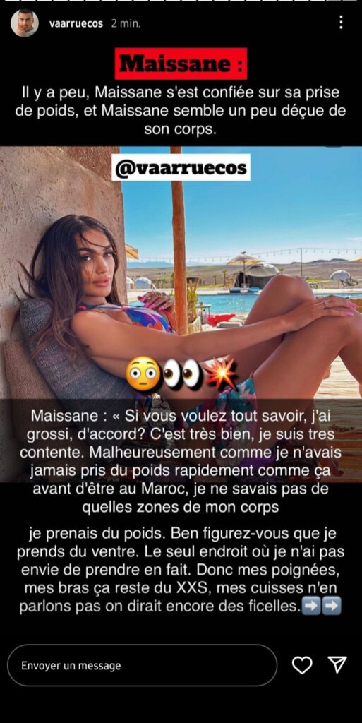 Maissane : Déçue de son corps, elle se confie sur les résultats de sa prise de poids
