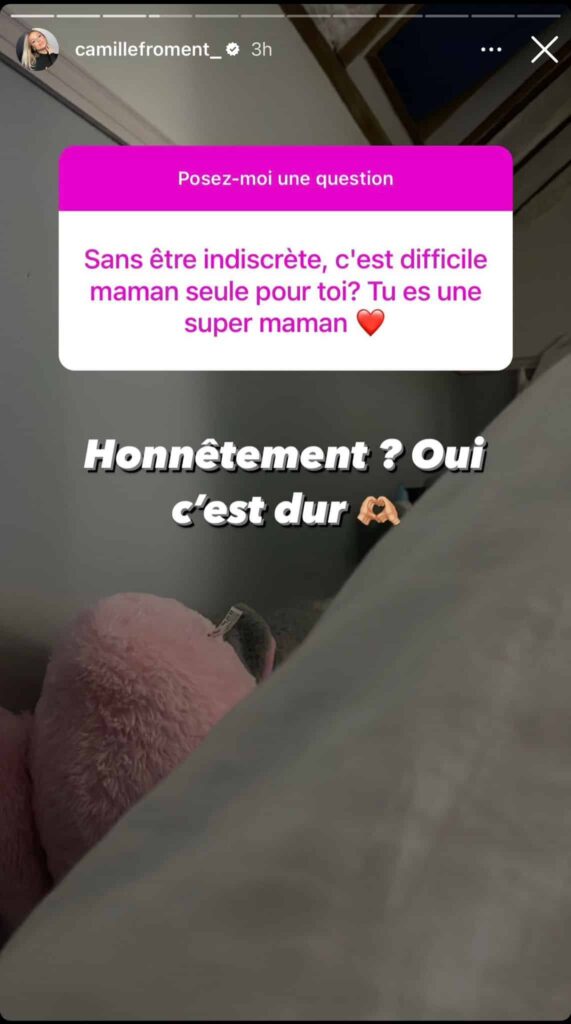 « C’est dur » : Camille Froment se confie sa vie amoureuse ainsi que son quotidien de mère célibataire