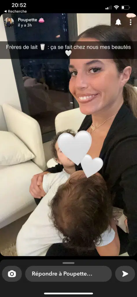 "Frères de lait" : Poupette Kenza s'affiche en donnant le sein à son fils à et son neveu en même temps à Dubaï !