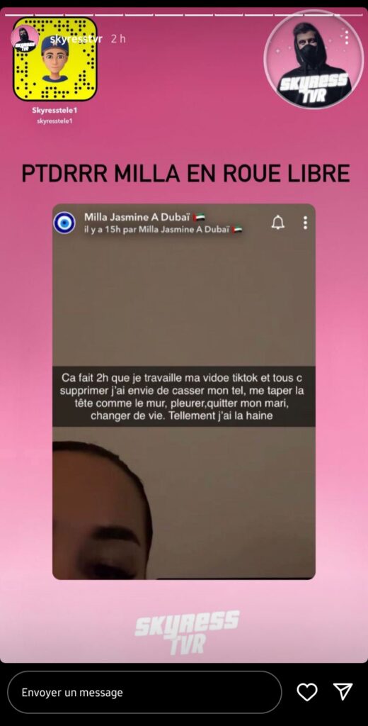 Milla Jasmine proche de rompre avec son chéri ? Ce message affole la toile, "J'ai envie de… Quitter mon mari"