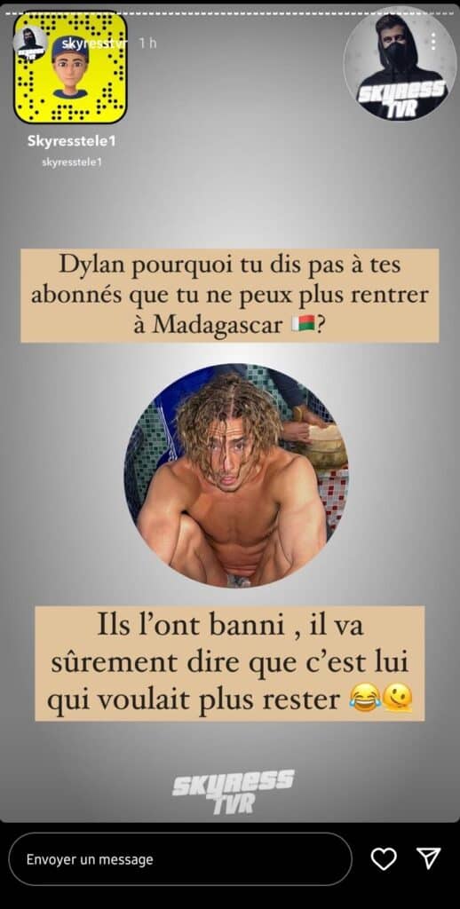 Dylan Thiry banni de Snapchat : La raison de son break sur les réseaux dévoilée