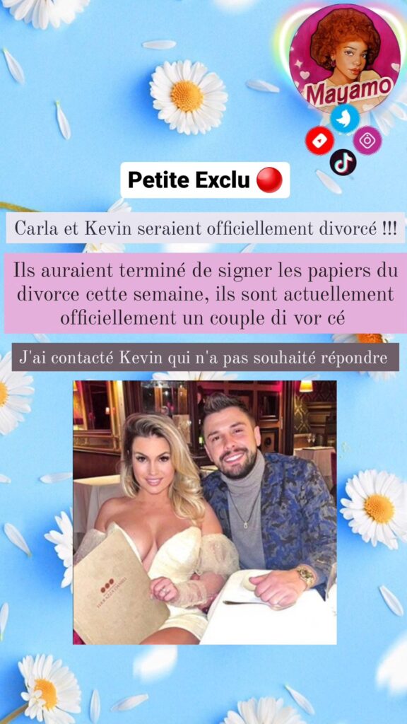 Carla Moreau et Kevin Guedj auraient officiellement divorcé