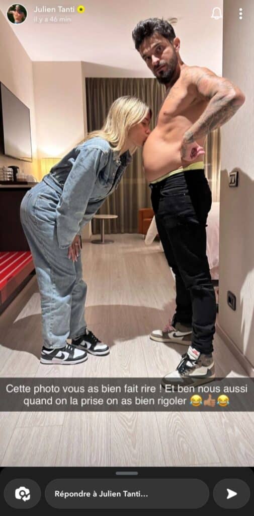 Julien Tanti dévoile une photo de son ventre bien arrondi avant la liposuccion