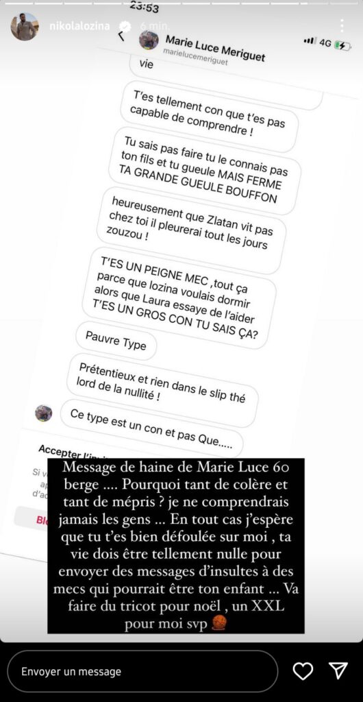 "Ta vie est tellement triste" : Agacé par les messages haineux d'un détracteur, Nikola Lozina sort de ses gonds
