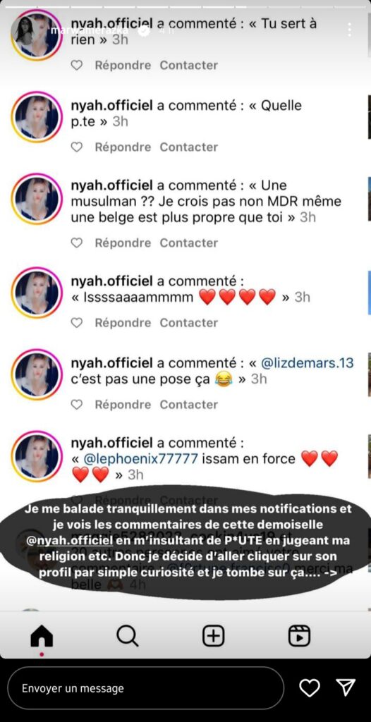 Marwa Merazka traitée de pute, balance les photos obscènes d'une hater