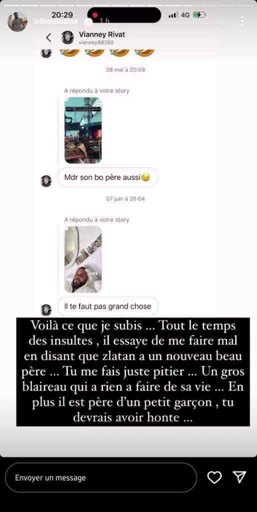 Nikola Lozina victime d'insultes, réplique et affiche un internaute : "Un gros blaireau"