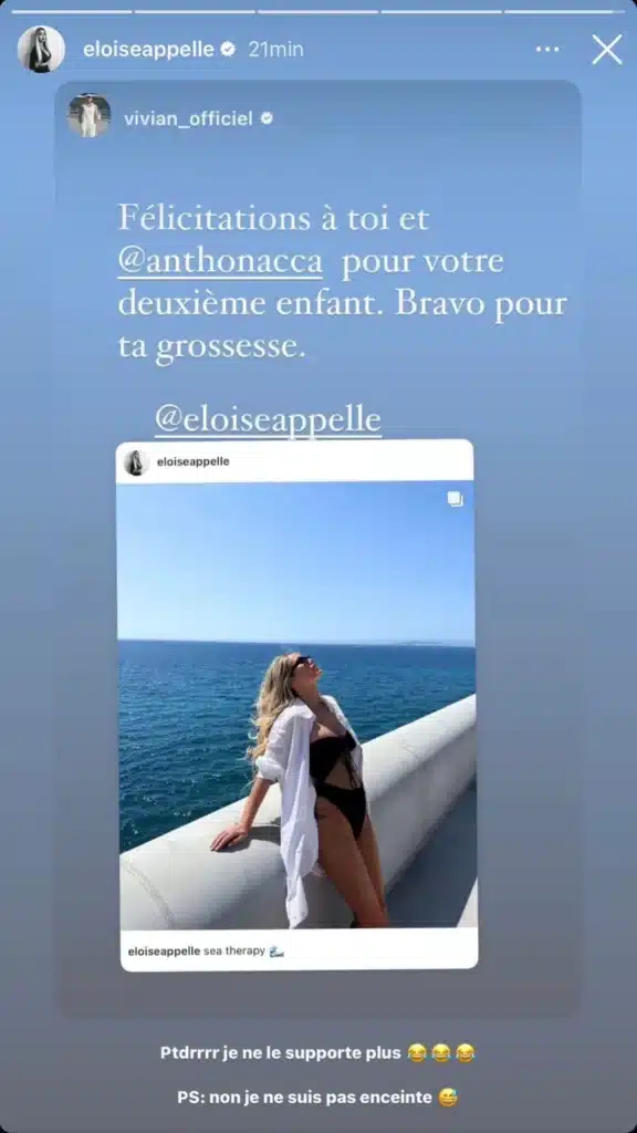 "Bravo pour ta grossesse" : Éloïse Appelle (Les Cinquante) enceinte de son deuxième enfant ? Vivian balance