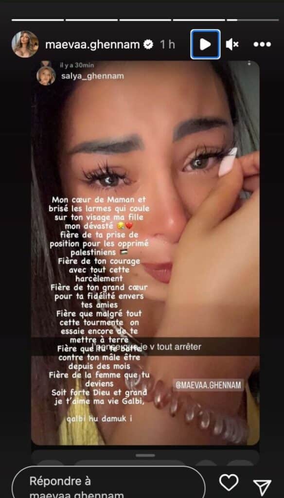 “Fière de ta prise de position” : Maeva Ghennam soutenue publiquement par sa mère