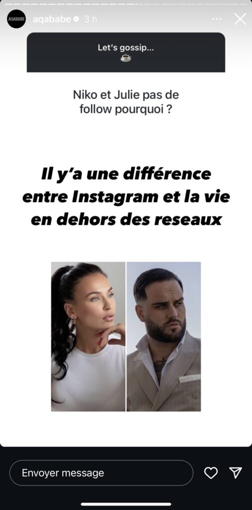 Nicola Lozina et Julie Ricci en couple : on sait pourquoi ils ne se suivent pas sur les réseaux
