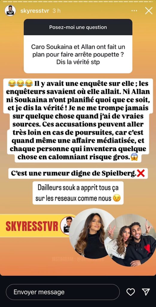 Poupette Kenza incarcérée : Allan et Soukaina et Caro l’auraient trahi